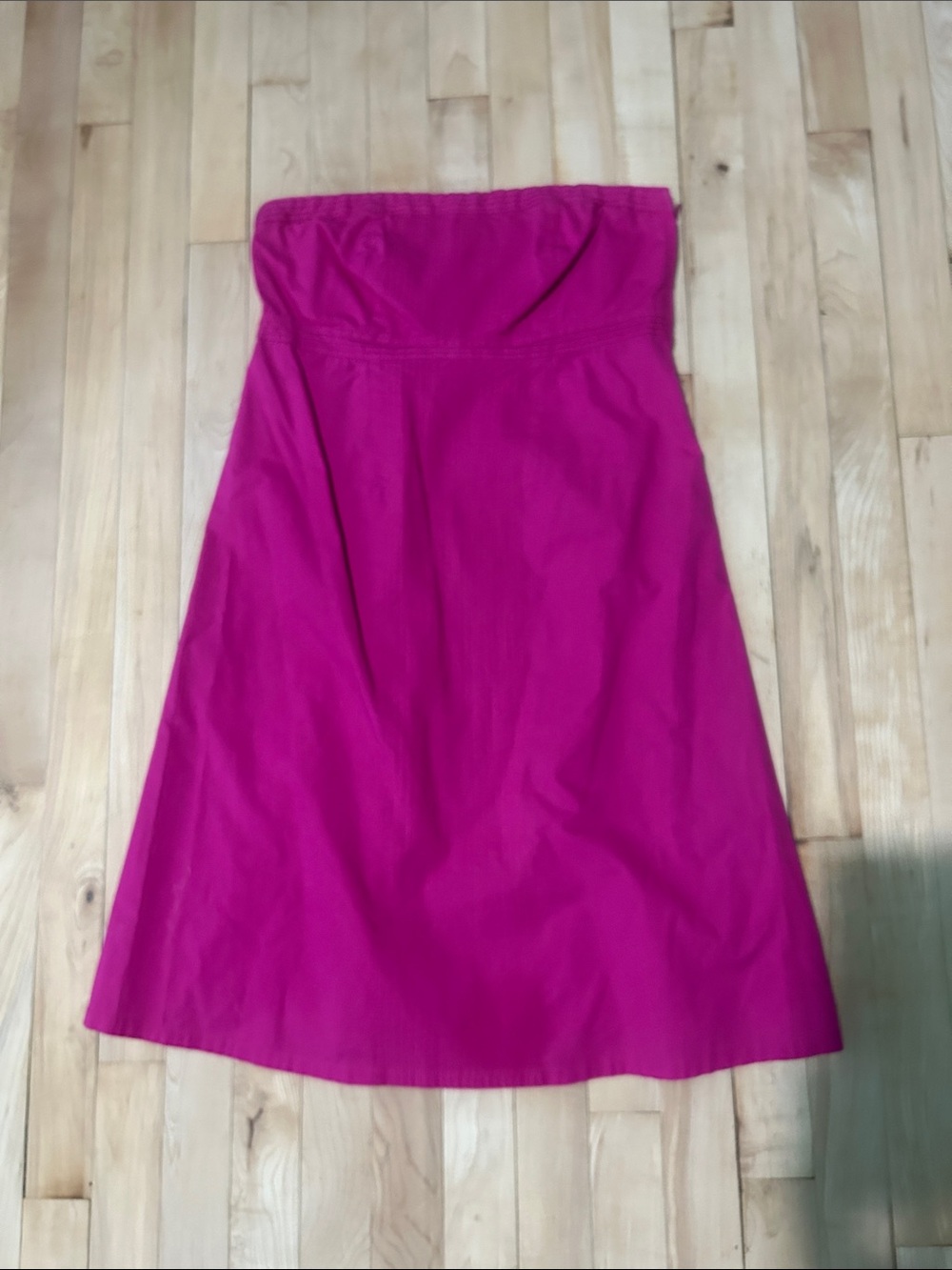 GAP Strapless Bright Pink A-Line Dress